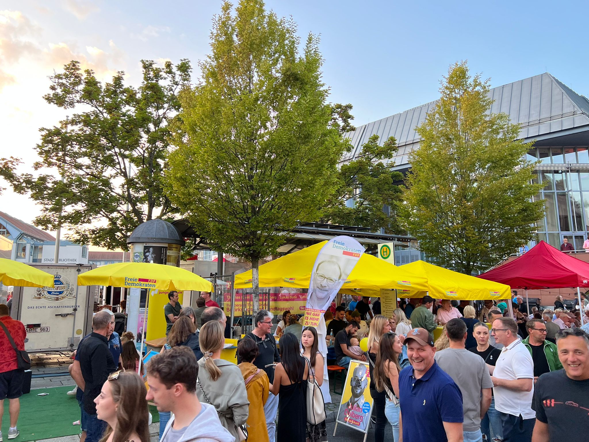 Gut besuchter Stand